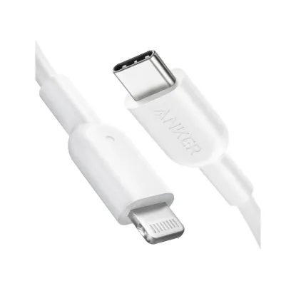 CĂ¡p sáº¡c nhanh USB Type C to Lightning Anker A8633 PowerLine II dĂ i 1.8m mĂ u tráº¯ng