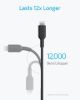 CĂ¡p sáº¡c nhanh USB Type C to Lightning Anker A8633 PowerLine II dĂ i 1.8m mĂ u Ä‘en