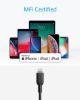 CĂ¡p sáº¡c nhanh USB Type C to Lightning Anker A8633 PowerLine II dĂ i 1.8m mĂ u Ä‘en