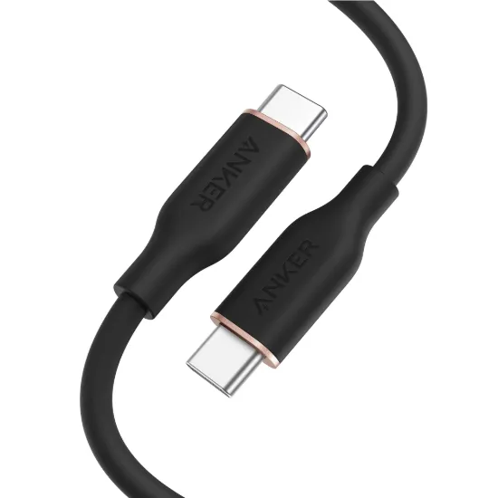 CĂ¡p sáº¡c nhanh USB Type C Anker A8552 643 Flow 100W dĂ i 0.9m mĂ u Ä‘en