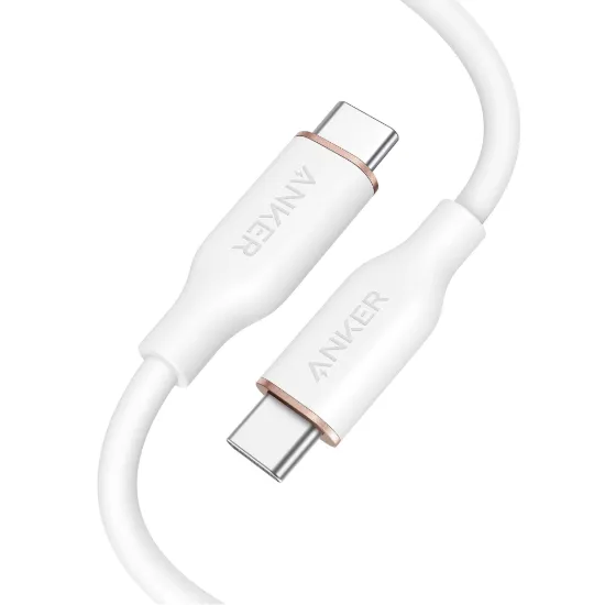 CĂ¡p sáº¡c nhanh USB Type C Anker A8552 643 Flow 100W dĂ i 0.9m mĂ u tráº¯ng